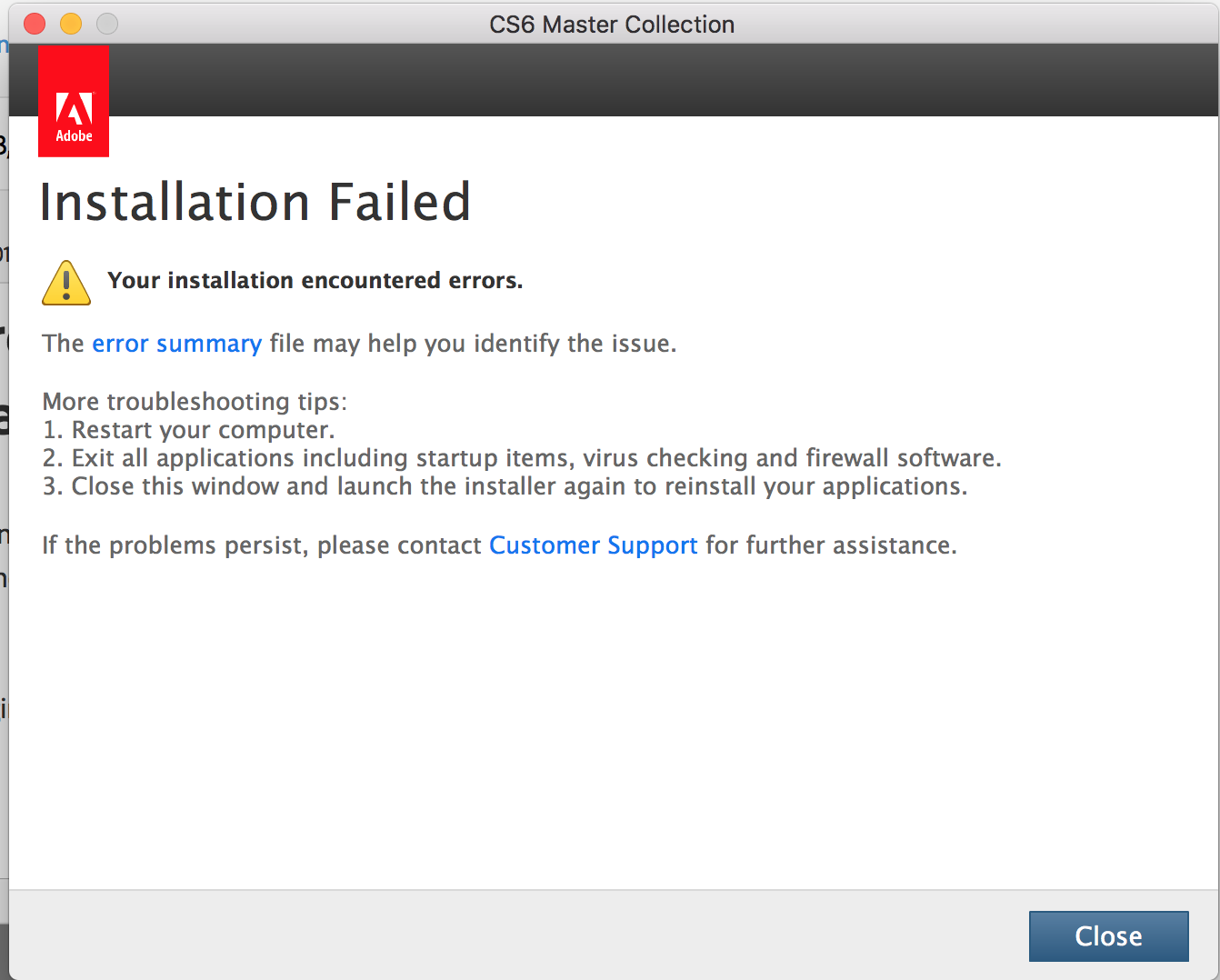 Solved: Having trouble install CS6 Master Collection on Ma... - Adobe  Community - 9402431